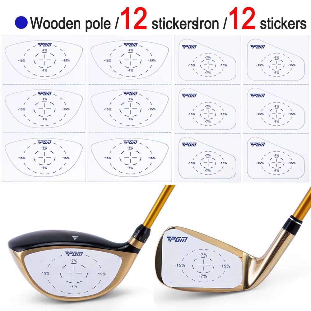 12-60Pcs Golf Impact Stickers Golf Driver Impact Tape Labels Tape Self-Teaching Sweet Spot Consistency Analysis Golf Club Markin