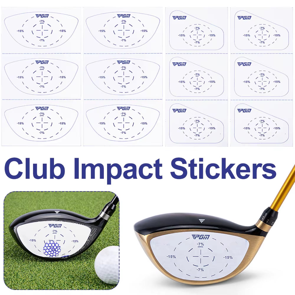 12-60Pcs Golf Impact Stickers Golf Driver Impact Tape Labels Tape Self-Teaching Sweet Spot Consistency Analysis Golf Club Markin