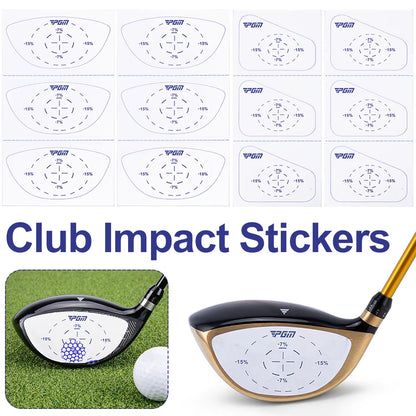 12-60Pcs Golf Impact Stickers Golf Driver Impact Tape Labels Tape Self-Teaching Sweet Spot Consistency Analysis Golf Club Markin