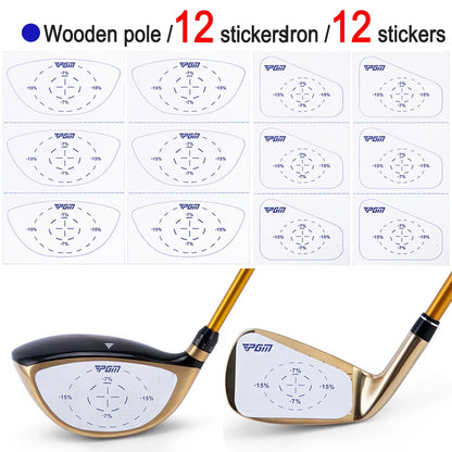 12-60Pcs Golf Impact Stickers Golf Driver Impact Tape Labels Tape Self-Teaching Sweet Spot Consistency Analysis Golf Club Markin