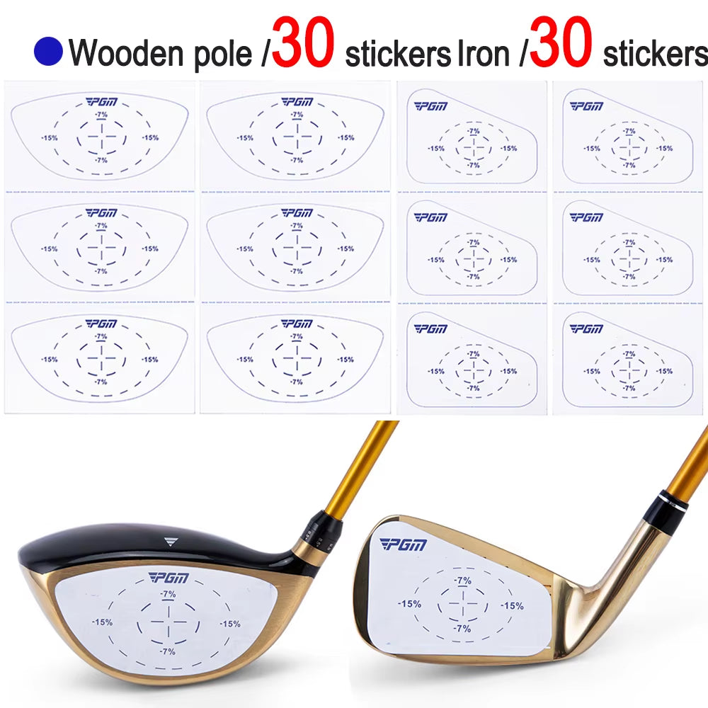 12-60Pcs Golf Impact Stickers Golf Driver Impact Tape Labels Tape Self-Teaching Sweet Spot Consistency Analysis Golf Club Markin