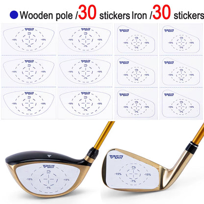 12-60Pcs Golf Impact Stickers Golf Driver Impact Tape Labels Tape Self-Teaching Sweet Spot Consistency Analysis Golf Club Markin