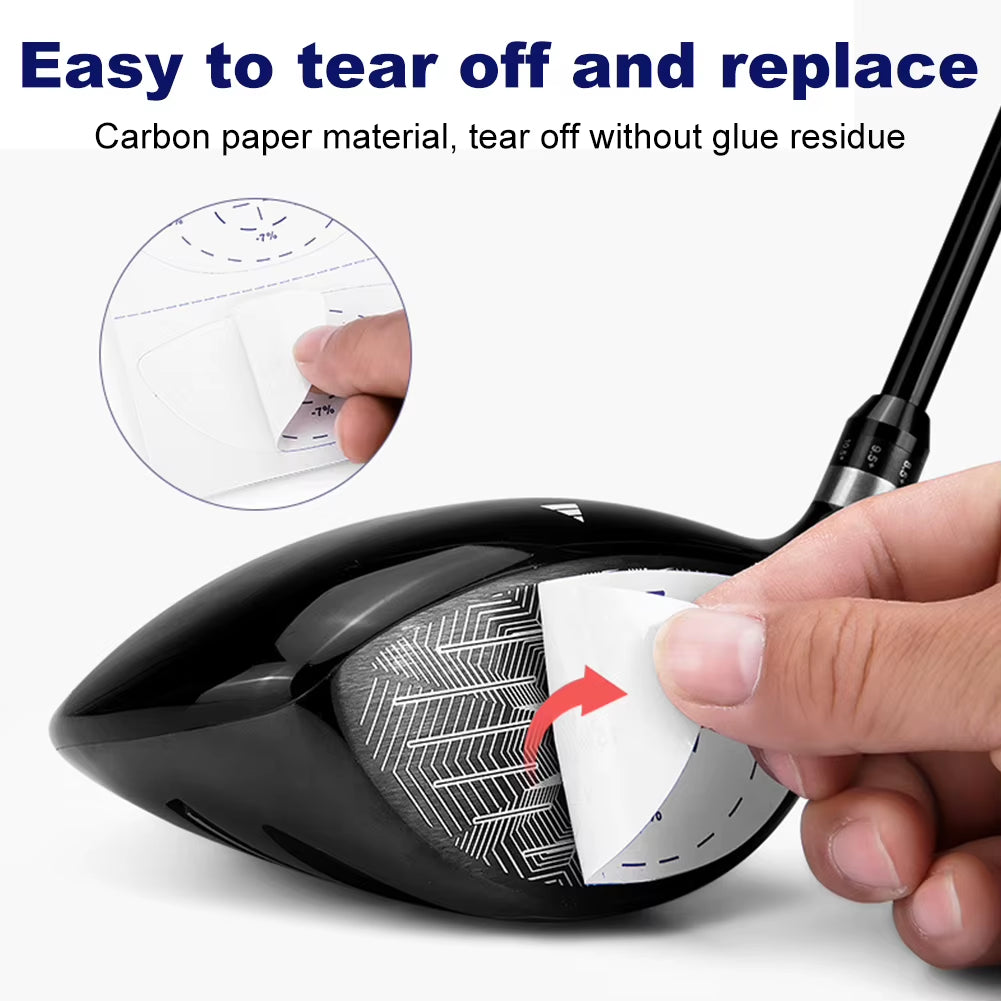 12-60Pcs Golf Impact Stickers Golf Driver Impact Tape Labels Tape Self-Teaching Sweet Spot Consistency Analysis Golf Club Markin